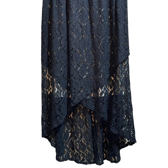 NWT Torrid All Over Lace Black Nude High Low Hem Maxi Dress Women’s Sz 1X - Picture 4 of 12